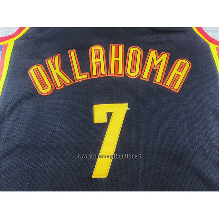 Maglia Oklahoma City Thunder Chet Holmgren #7 Citta 2024-25 Nero